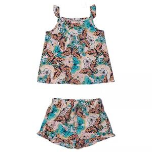 NEW Little Girls Butterfly  Challis Set, 2 Piece, Created for Macy's 4T